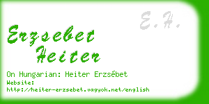 erzsebet heiter business card