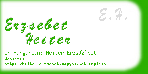 erzsebet heiter business card